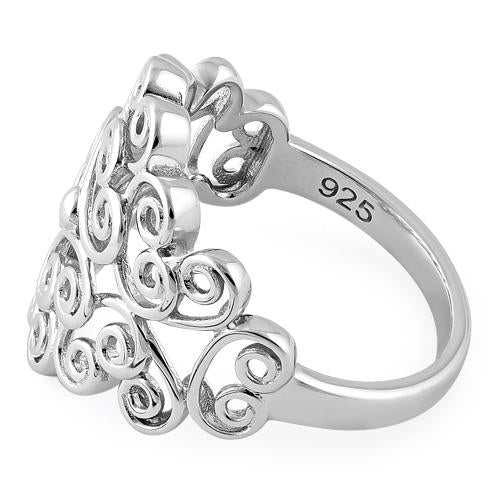 Sterling Silver Swirls Ring