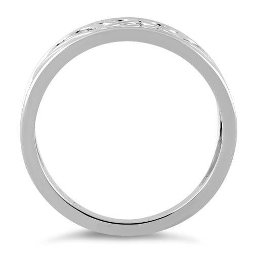 Sterling Silver Swirly Heart Ring