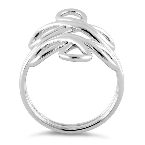 Sterling Silver Swirly Reflections Ring