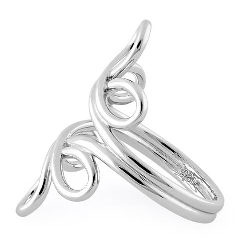 Sterling Silver Swirly Reflections Ring