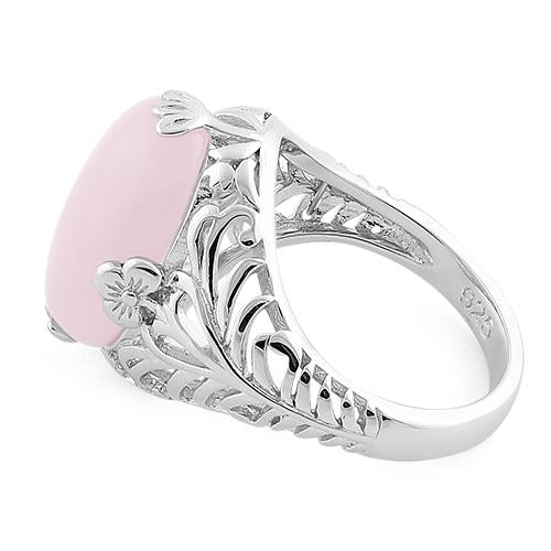 Sterling Silver Rose Quartz Gemstone Ring