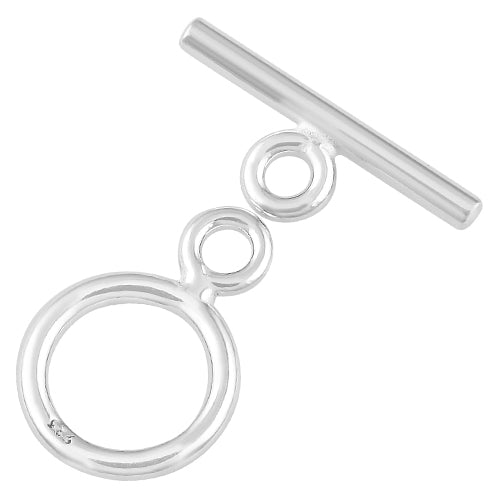 Sterling Silver Toggle Clasp 8mm - PACK OF 2 PAIRS