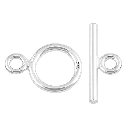 Sterling Silver Toggle Clasp 8mm - PACK OF 2 PAIRS