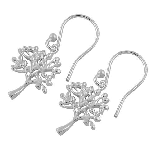 Sterling Silver Tree of Life Hook Earrings