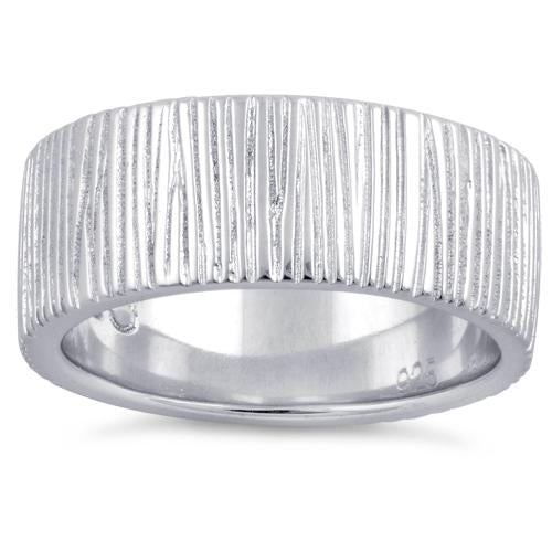 Sterling Silver Tree Trunk Ring