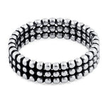 Sterling Silver Triple Bead Eternity Ring