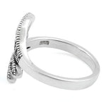 Sterling Silver Triple Eye Marcasite Ring