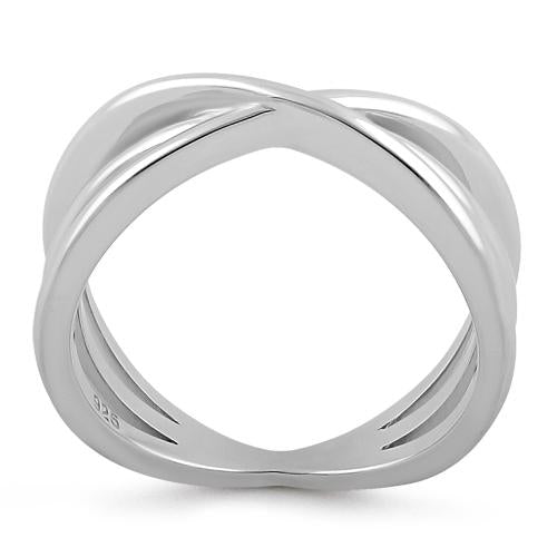 Sterling Silver Triple Overlapping Cage Ring