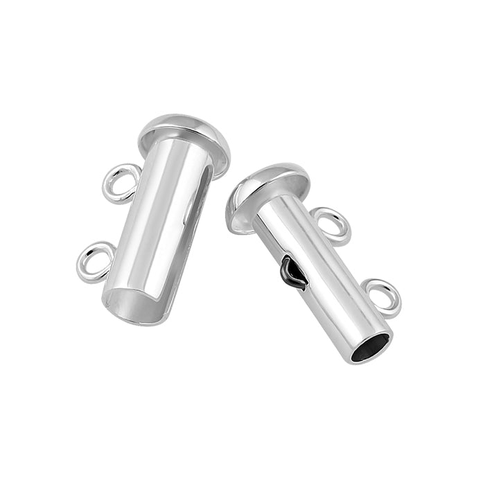 Sterling Silver Tube Clasp 14mm