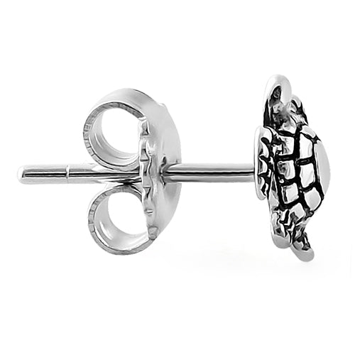 Sterling Silver Turtle Stud Earrings
