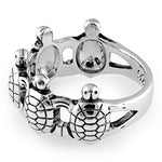 Sterling Silver Turtles Ring