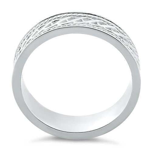 Sterling Silver Twist Eternity Band