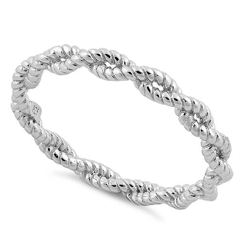 Sterling Silver Twisted Rope Ring