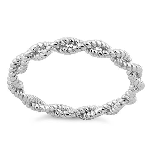 Sterling Silver Twisted Rope Ring