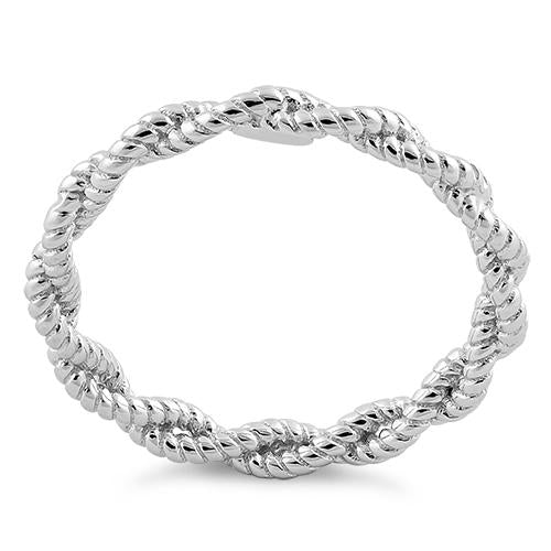 Sterling Silver Twisted Rope Ring