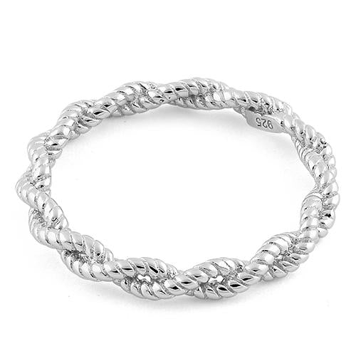 Sterling Silver Twisted Rope Ring