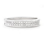 Sterling Silver Two Layer Pave CZ Ring