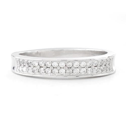Sterling Silver Two Layer Pave CZ Ring