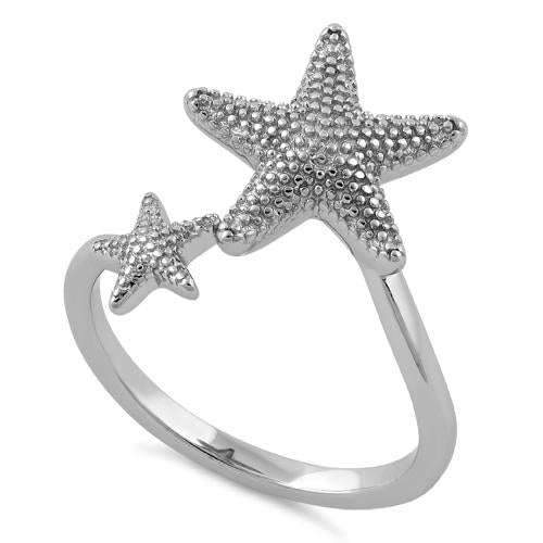 Sterling Silver Two Starfish Ring for Sale | Dreamland Jewelry