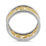 Sterling Silver Two-Tone Gold-Plated Vines Ring