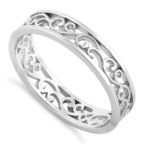 Sterling Silver Unique Band Ring