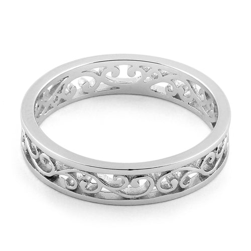 Sterling Silver Unique Band Ring