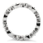 Sterling Silver Unique Eternity CZ Ring