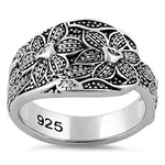 Sterling Silver Unique Flowers Ring