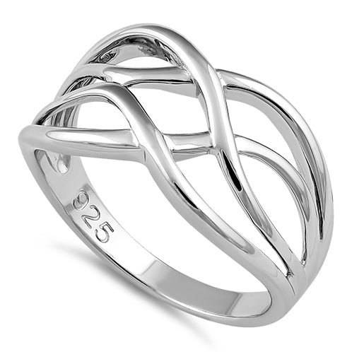 Sterling Silver Unique Strings Ring