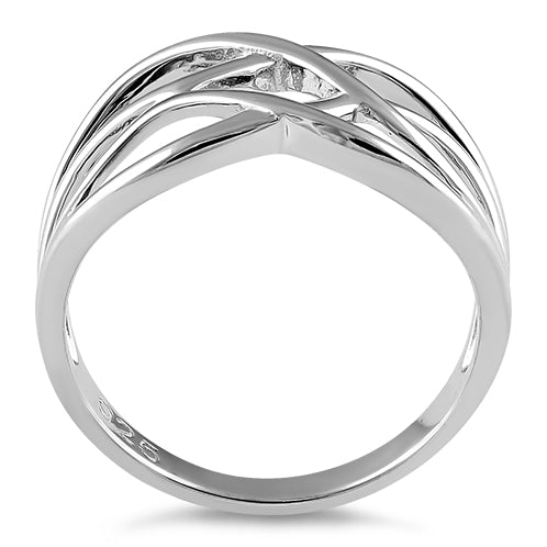 Sterling Silver Unique Strings Ring