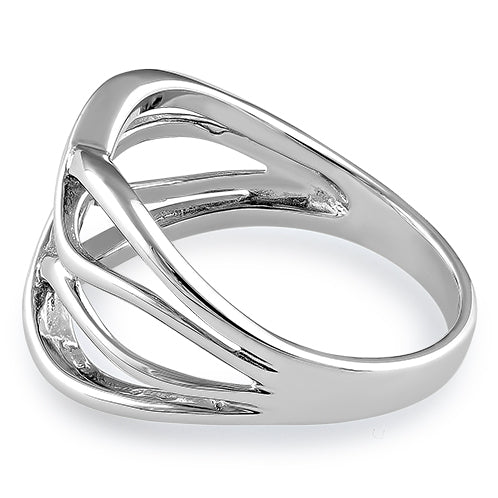 Sterling Silver Unique Strings Ring