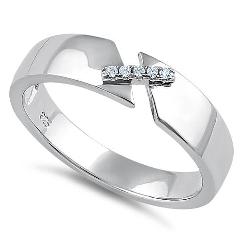 Sterling Silver Unity Clear CZ Ring