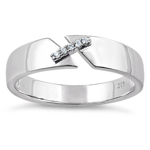 Sterling Silver Unity Clear CZ Ring