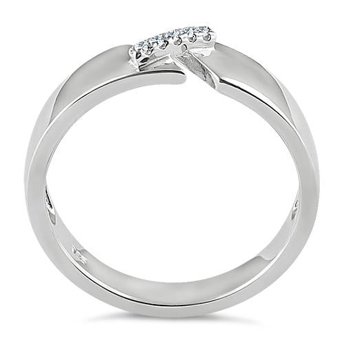Sterling Silver Unity Clear CZ Ring