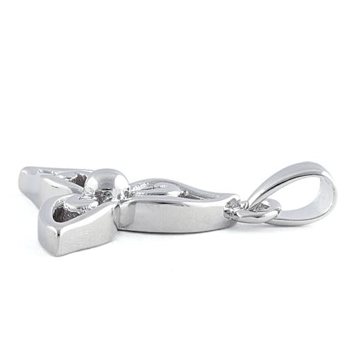 Sterling Silver Unique Triquerta Flower Pendant