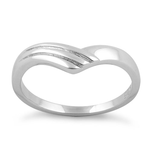 Sterling Silver V Ring