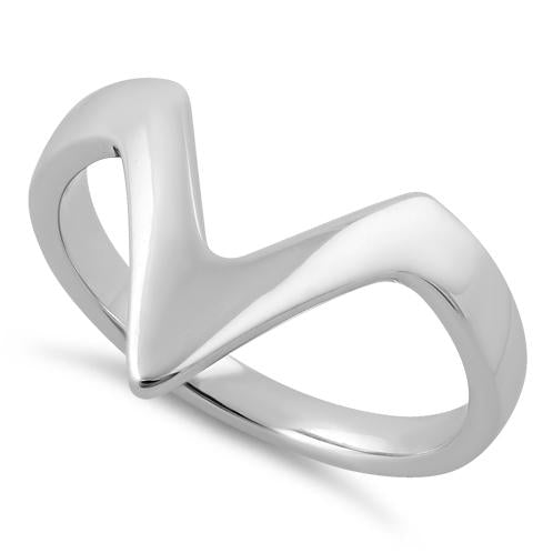 Sterling Silver V Ring