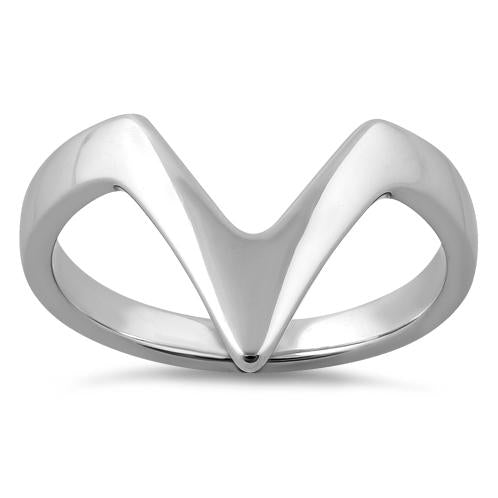 Sterling Silver V Ring