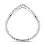 Sterling Silver V Shape Beads Ring