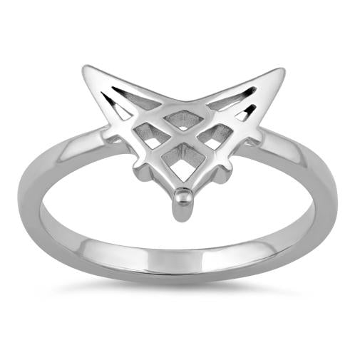 Sterling Silver V Web Ring