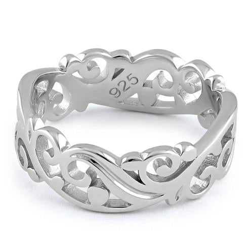 Sterling Silver Vines Ring
