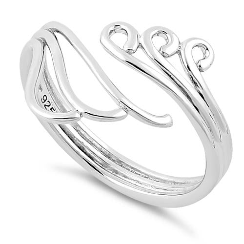 Sterling Silver Waves & Wind Ring