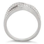 Sterling Silver Intertwined CZ Ring
