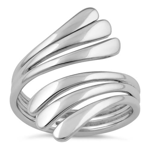 Sterling Silver Wavy Lines Ring