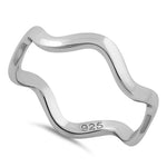 Sterling Silver Wavy Ring