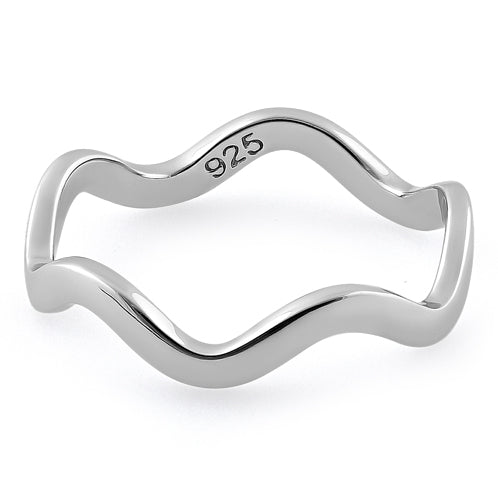 Sterling Silver Wavy Ring