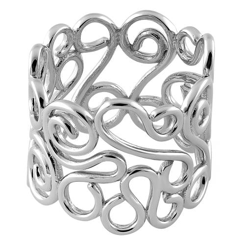 Sterling Silver Wavy Ring