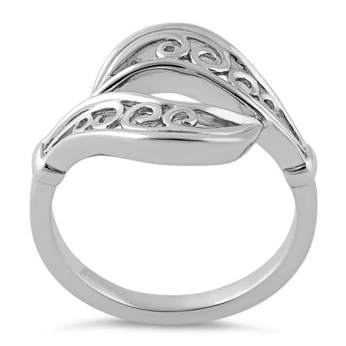 Sterling Silver Wavy Swirls Ring