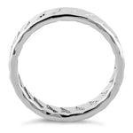 Sterling Silver Weave Pattern Band Ring