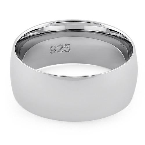 Sterling Silver Wedding Band 8mm